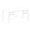 Hirsh Pedestal Desk Commercial Desks, 30 in D X 29.5 in H, 48 in W X Steel, Platinum / White 22653 - alternate 4